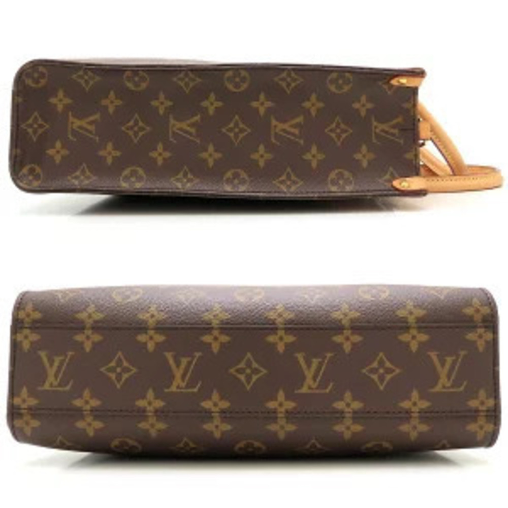 Louis Vuitton Tote Sac Plat Brown Bag Monogram